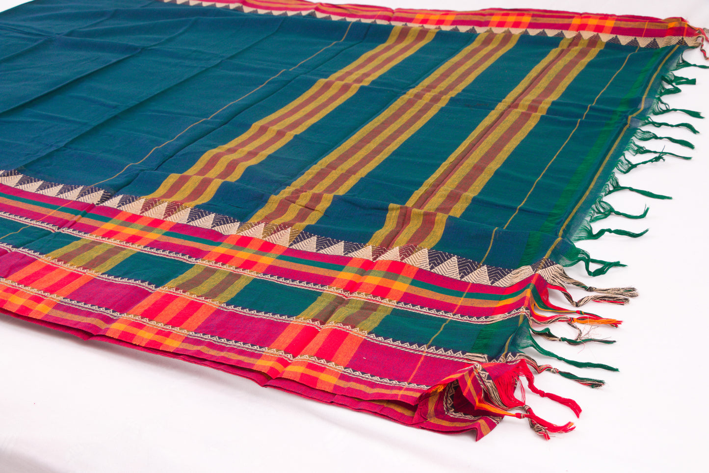 Narayanpet Cotton sarees – Sherpa Blue - 100% Cotton Sarees – Perfect for all occasions – P000355