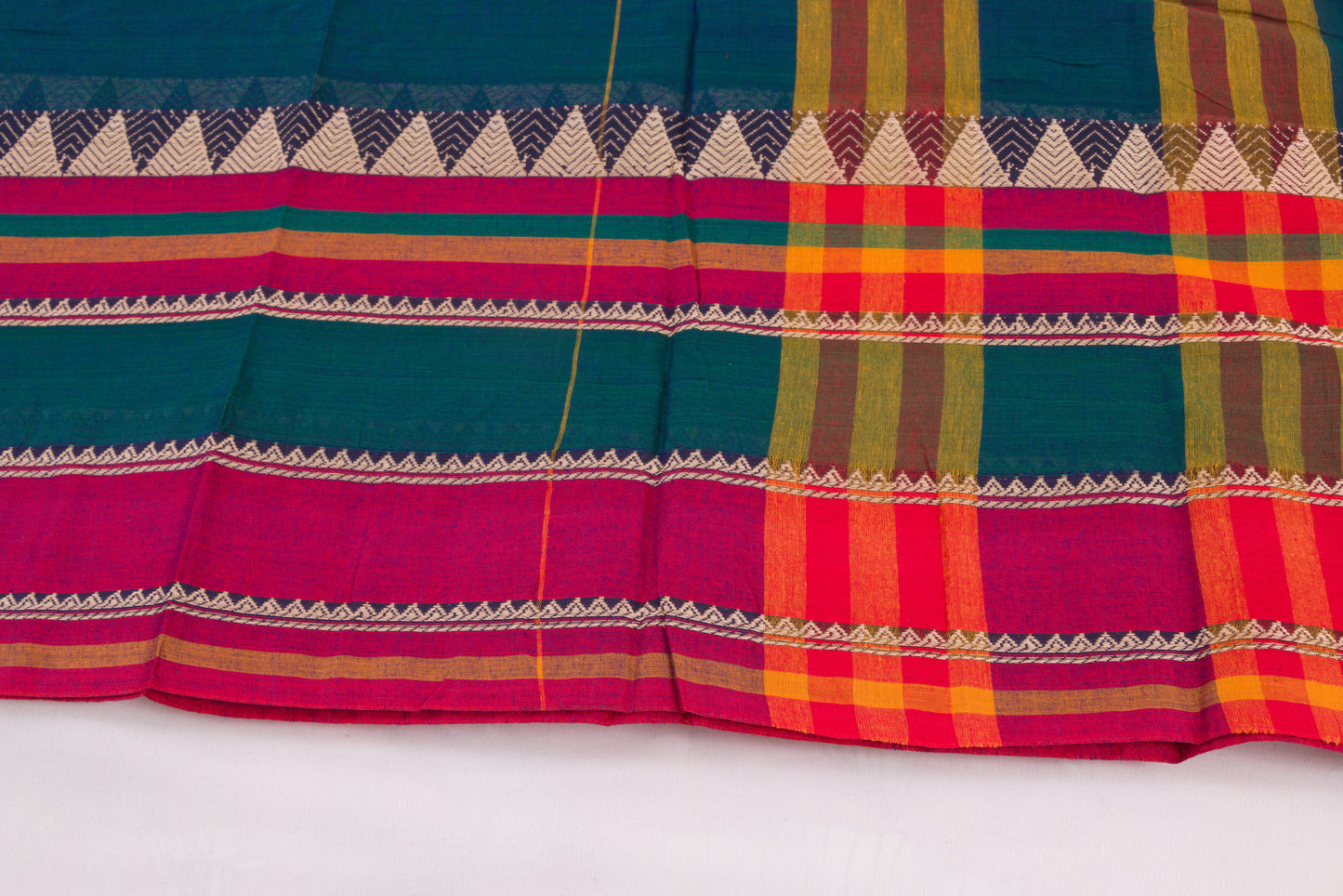 Narayanpet Cotton sarees – Sherpa Blue - 100% Cotton Sarees – Perfect for all occasions – P000355