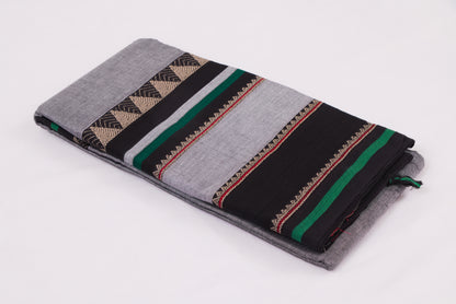 Narayanpet Cotton sarees – Regent Grey - 100% Cotton Sarees – Perfect for all occasions – P000356