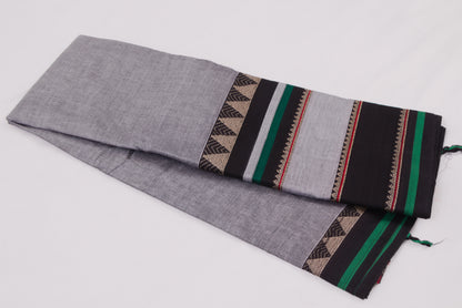Narayanpet Cotton sarees – Regent Grey - 100% Cotton Sarees – Perfect for all occasions – P000356