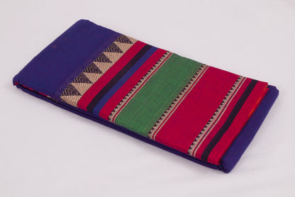Narayanpet Cotton sarees – Dark Indigo - 100% Cotton Sarees – Perfect for all occasions – P000357