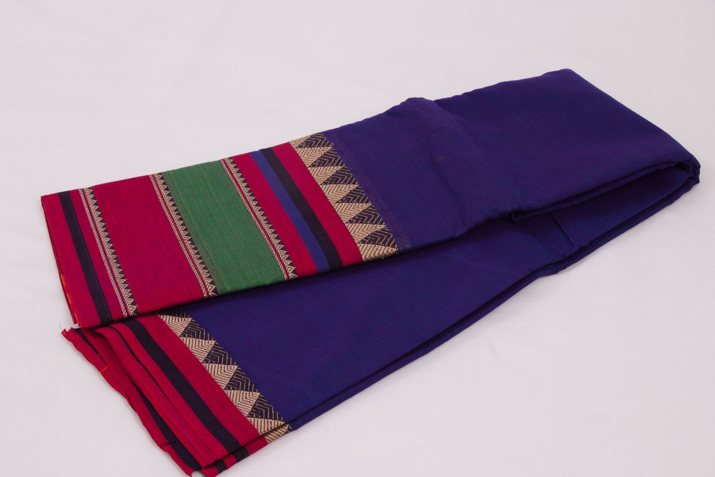 Narayanpet Cotton sarees – Dark Indigo - 100% Cotton Sarees – Perfect for all occasions – P000357