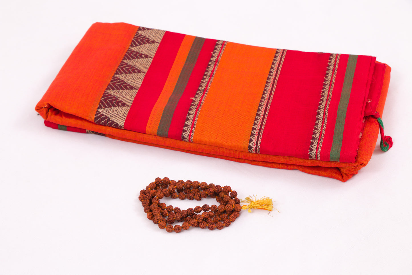 Narayanpet Cotton sarees – Orangey Red - 100% Cotton Sarees – Perfect for all occasions – P000358