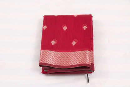 Kovai Kora Cotton Sarees – Scarlet - 100% Cotton Sarees – Bhutta Design - Perfect for all occasions – P000359