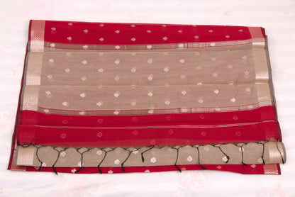Kovai Kora Cotton Sarees – Scarlet - 100% Cotton Sarees – Bhutta Design - Perfect for all occasions – P000359
