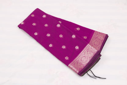 Kovai Kora Cotton Sarees – Fuchasia - 100% Cotton Sarees – Bhutta Design - Perfect for all occasions – P000360