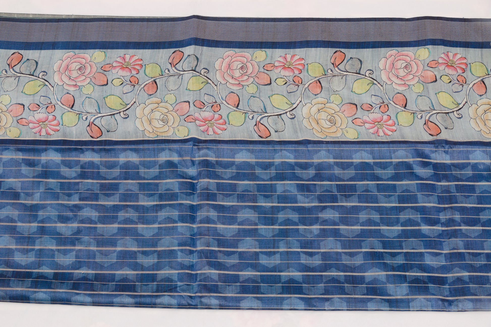 Traditional Kovai Tussar silk saree with lightweight drape and elegant finish