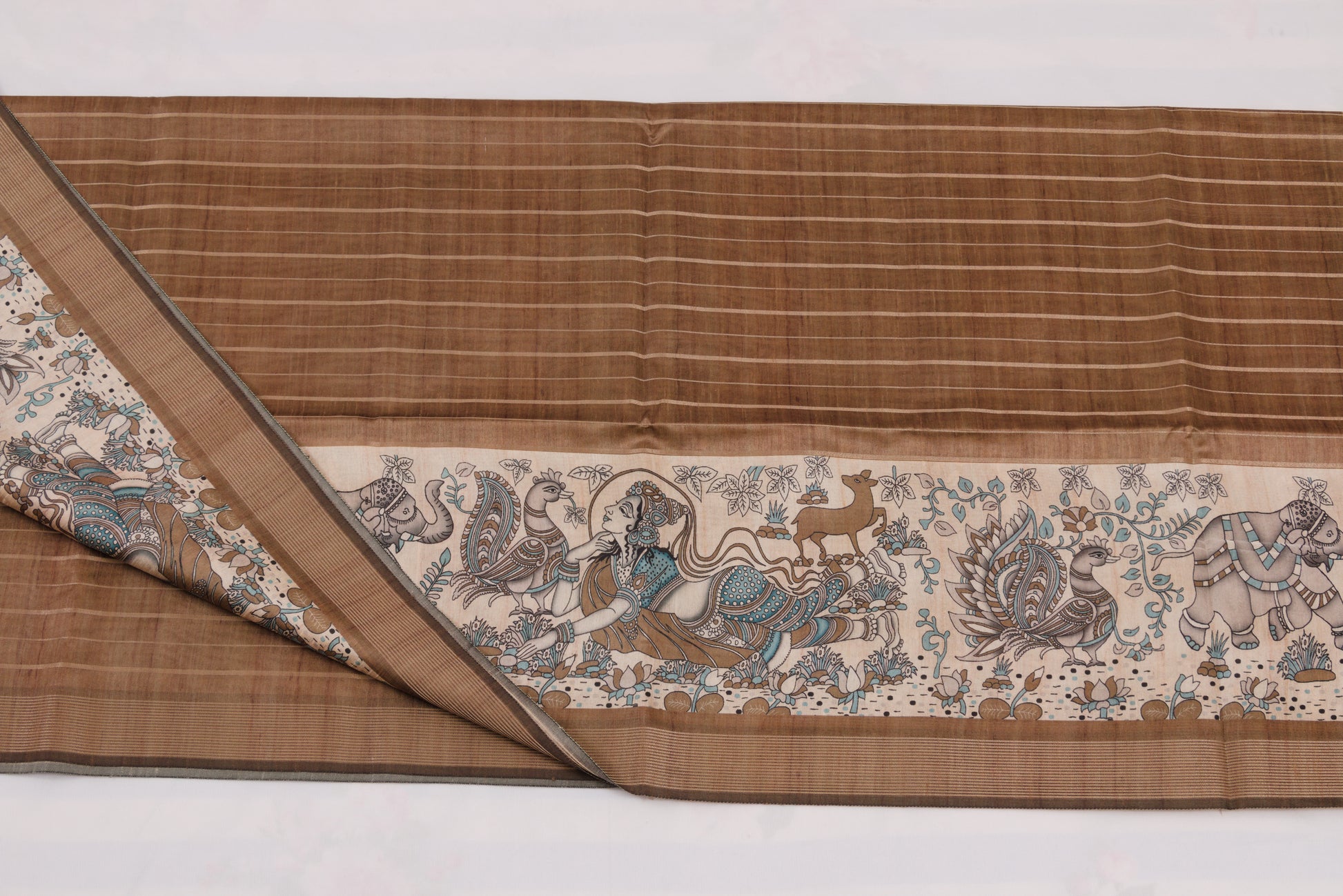 Authentic Kovai Tussar silk saree crafted in Coimbatore weaving clusters