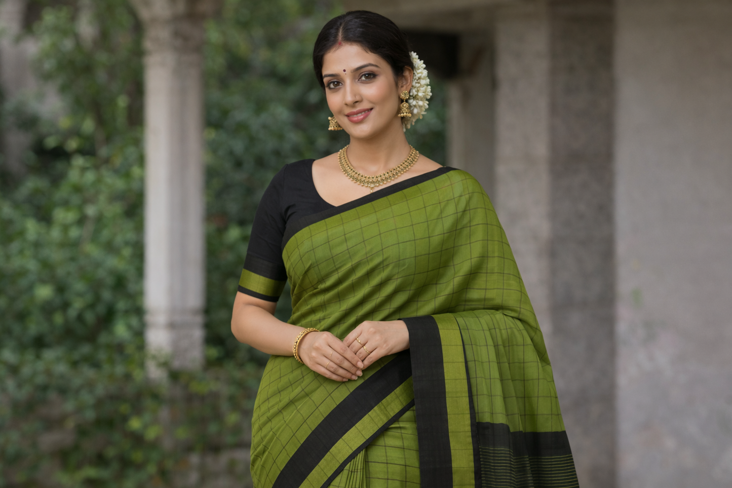 Kovai cotton saree handwoven in Coimbatore
