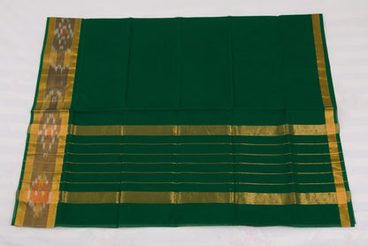 Traditional Venkatagiri cotton saree featuring classic ikat border pattern