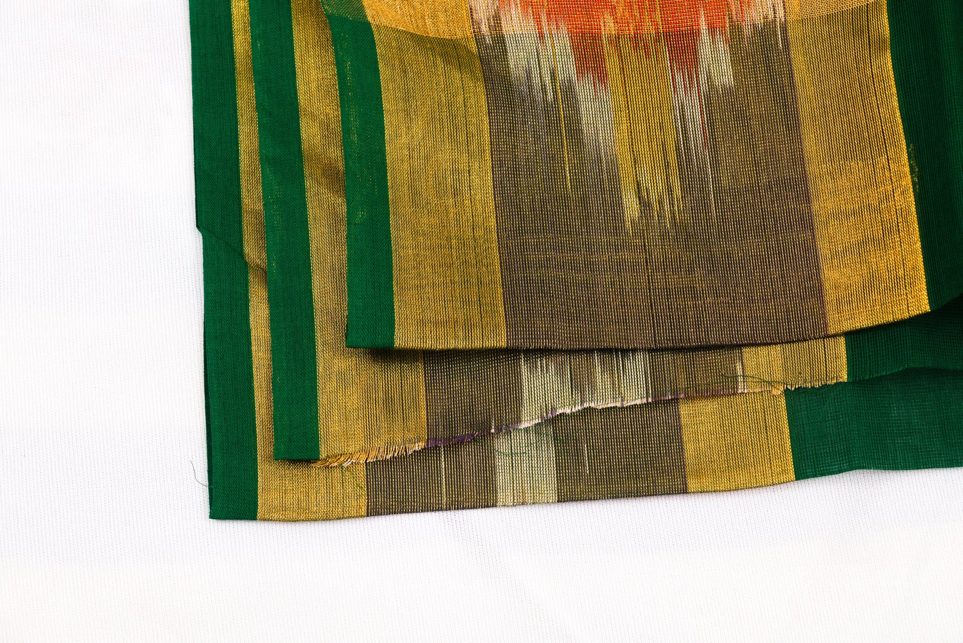 Lightweight Venkatagiri cotton saree with decorative ikat woven border