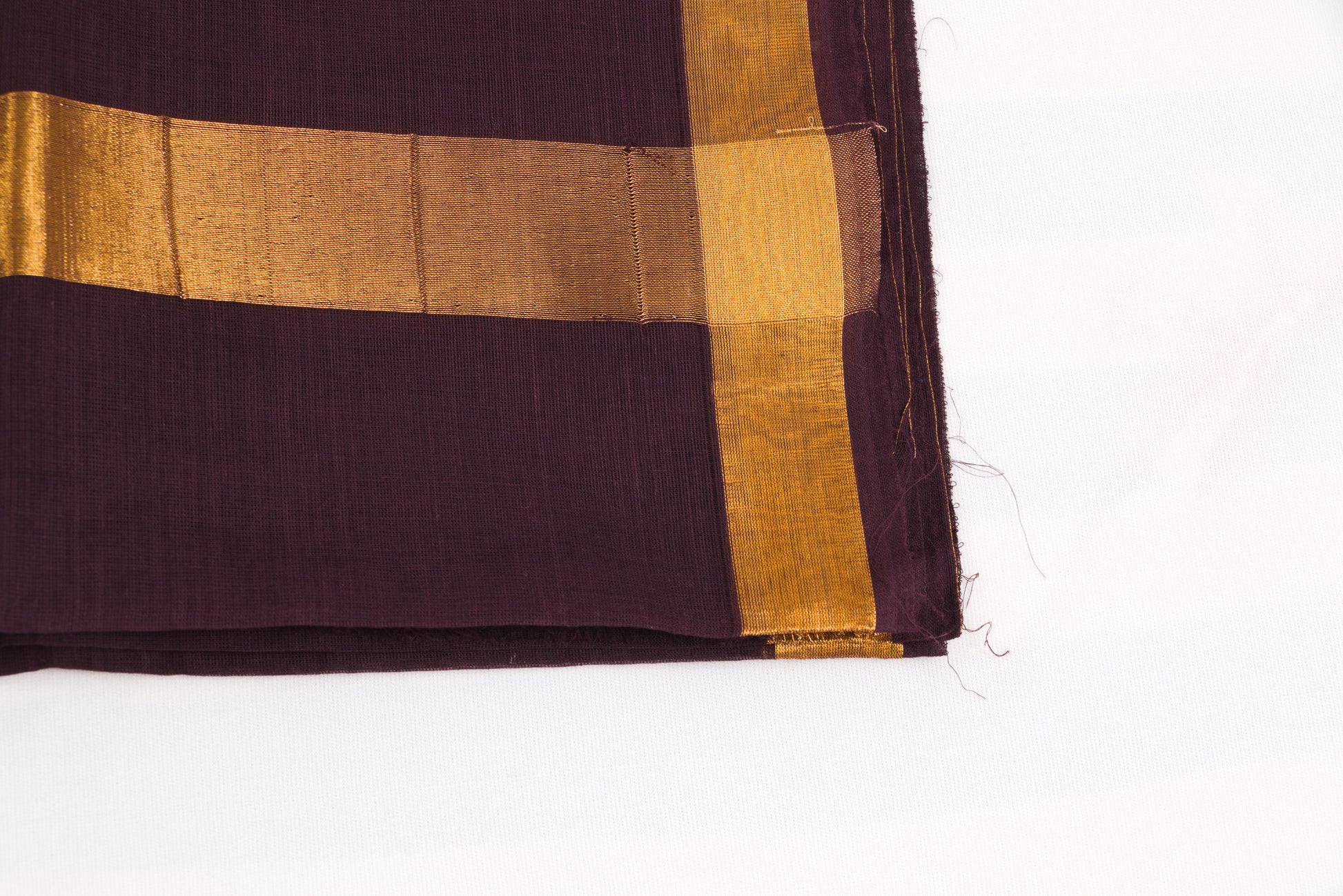 Pure cotton Venkatagiri saree in brown with woven ikat border