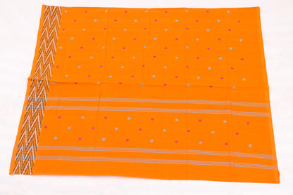 Lightweight Venkatagiri cotton saree with colorful bhutta detailing 