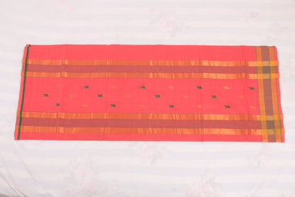 Handwoven Venkatagiri cotton saree with bhutta design 