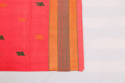 South Indian Venkatagiri cotton saree with dotted bhutta design
