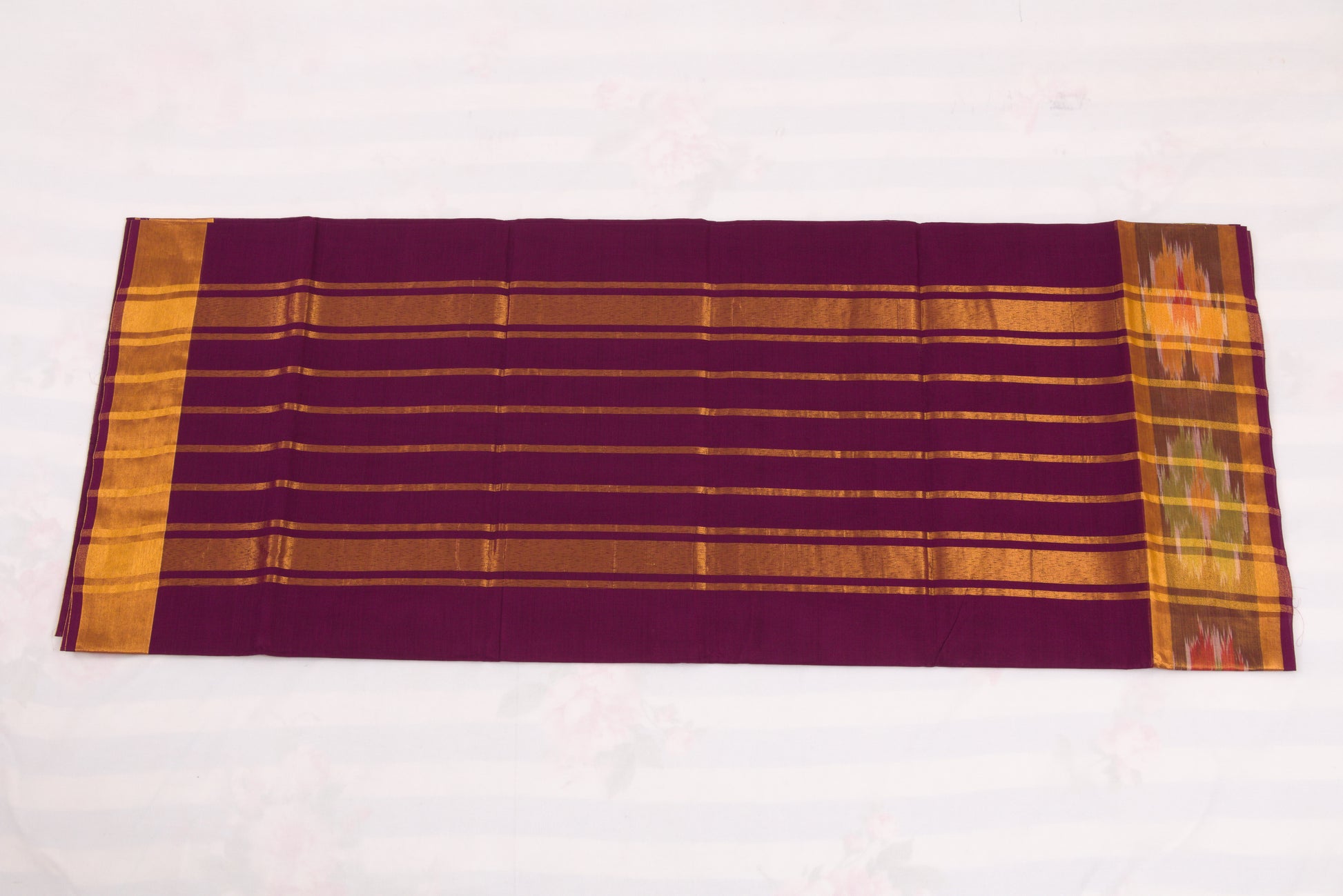 Authentic Venkatagiri handloom saree with ikat border 