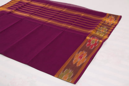 Elegant Venkatagiri cotton saree with ikat border  