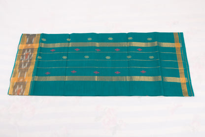 Traditional Venkatagiri cotton saree with small butta patterns and border 