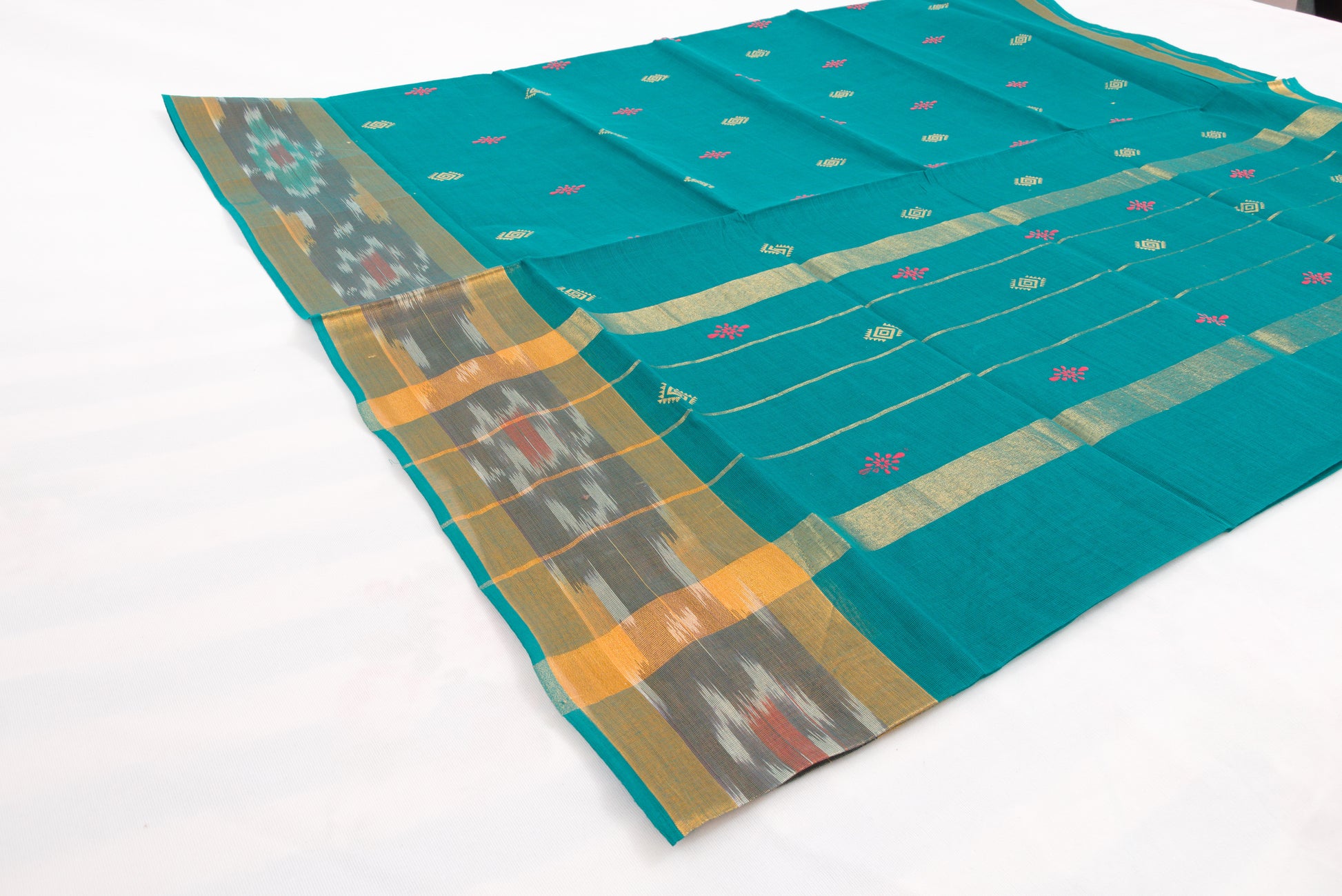 South Indian Venkatagiri cotton saree with bhutta design 