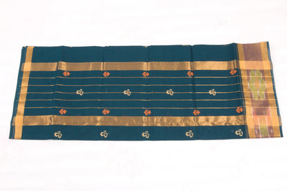Soft cotton Venkatagiri saree with traditional butta pattern 