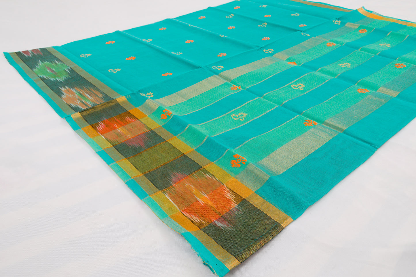 South Indian Venkatagiri cotton saree with bhutta design 