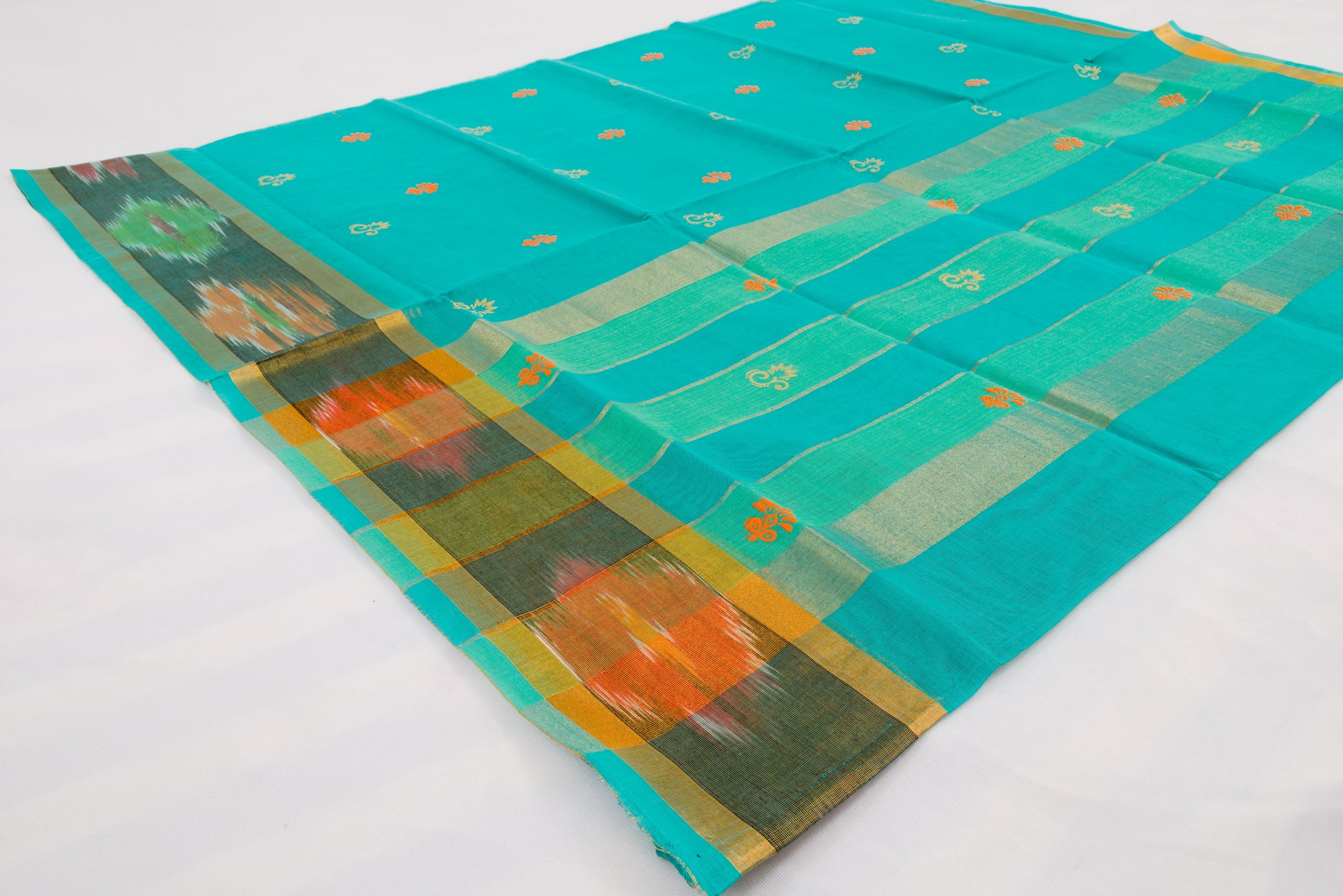 South Indian Venkatagiri cotton saree with bhutta design 
