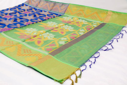 Handcrafted Indian saree showcasing authentic Pochampally weaving artistry