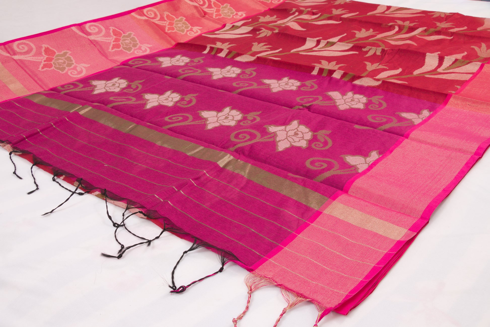 Handcrafted Indian saree showcasing authentic Pochampally weaving artistry