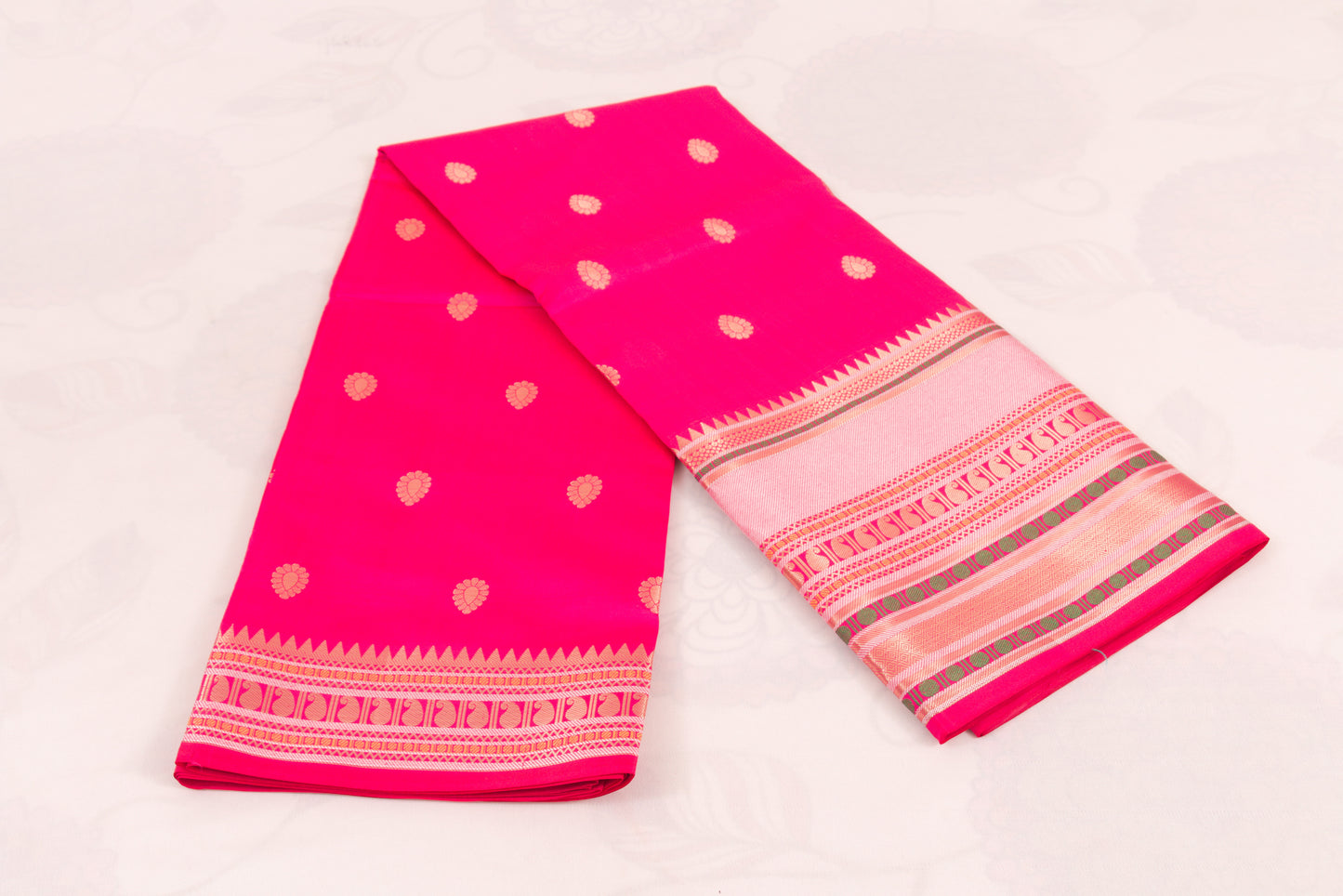 Banarasi Semi Katan Soft Sarees – Crimson – Katan Silk Sarees – Zari work -Bhutta Design - Perfect for all occasions – P000402