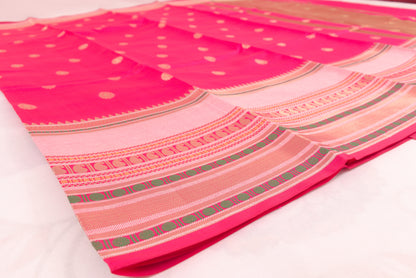 Banarasi Semi Katan Soft Sarees – Crimson – Katan Silk Sarees – Zari work -Bhutta Design - Perfect for all occasions – P000402