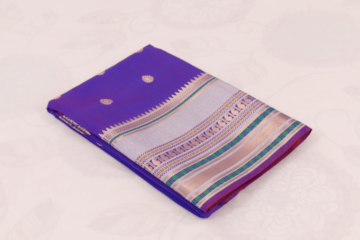 Banarasi Semi Katan Soft Sarees – Daisy Bush – Katan Silk Sarees – Zari work -Bhutta Design - Perfect for all occasions – P000403