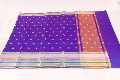 Banarasi Semi Katan Soft Sarees – Daisy Bush – Katan Silk Sarees – Zari work -Bhutta Design - Perfect for all occasions – P000403