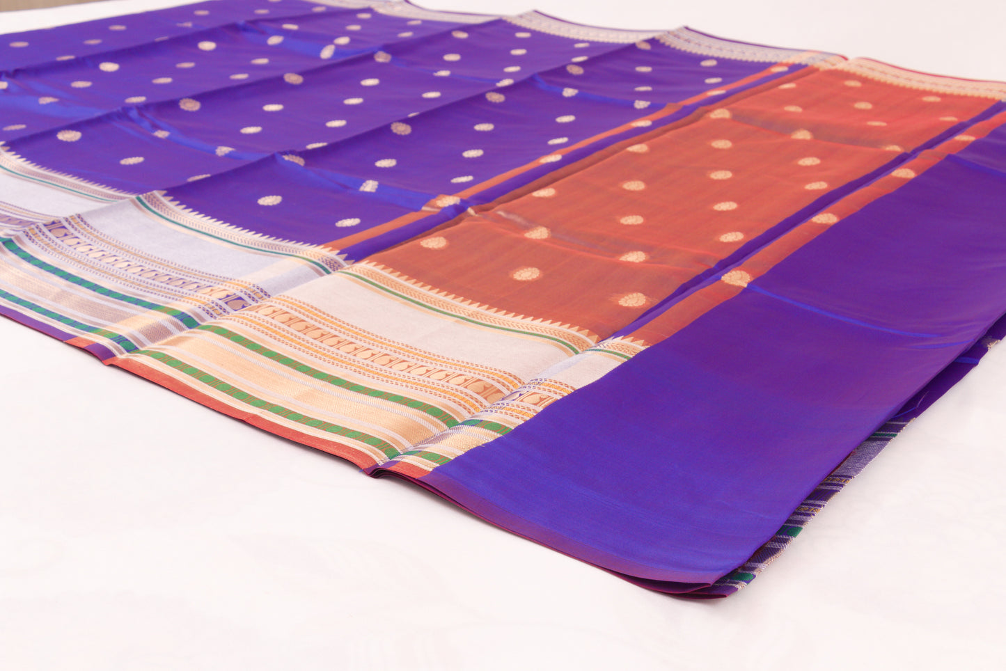 Banarasi Semi Katan Soft Sarees – Daisy Bush – Katan Silk Sarees – Zari work -Bhutta Design - Perfect for all occasions – P000403