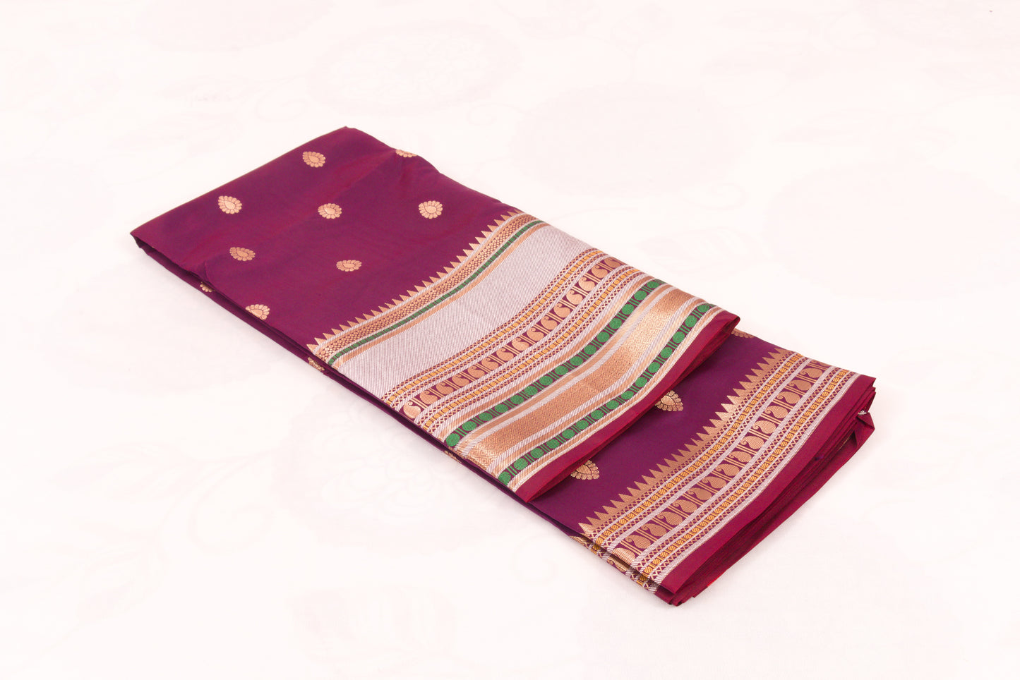 Banarasi Semi Katan Soft Sarees – Dark Raspberry – Katan Silk Sarees – Zari work -Bhutta Design - Perfect for all occasions – P000405