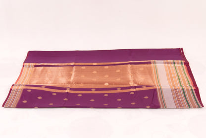 Banarasi Semi Katan Soft Sarees – Dark Raspberry – Katan Silk Sarees – Zari work -Bhutta Design - Perfect for all occasions – P000405