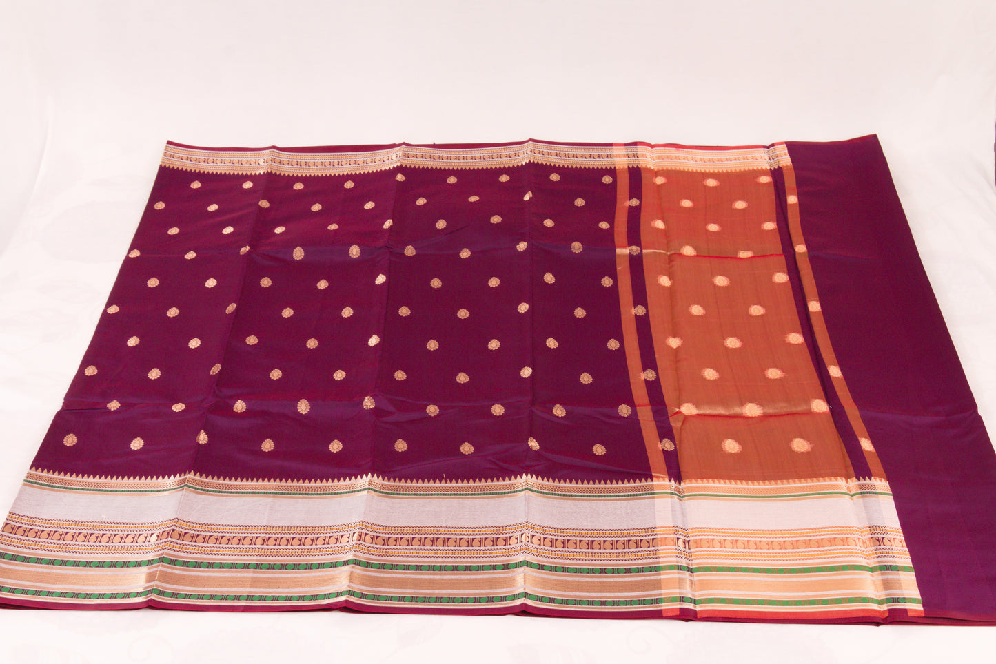 Banarasi Semi Katan Soft Sarees – Dark Raspberry – Katan Silk Sarees – Zari work -Bhutta Design - Perfect for all occasions – P000405