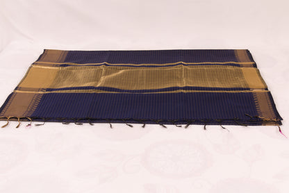 Banarasi Semi Katan Soft Sarees – Bluish purple – Katan Silk Sarees – Gold zari weaving all over New Check pettern designs - P000406