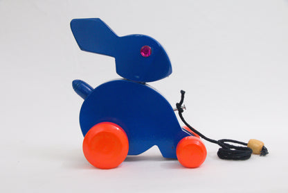 Channapatna Toys –Locally crafted –  Rabbit toy - For Kids / Home decoration / Office decor – Height – 6 inches -   P000190