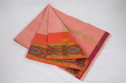 Venkatagiri Ikat Cotton Sarees with Pochampally Ikat border – 100% Cotton Sarees – Perfect for all occasions – P000236