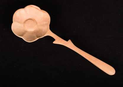 Udayagiri Cutlery – Lotus Flower Spoon – Deodar wood – For Home/Restaurants – Made with Deodar wood – 9.5 x 3 in. – P00040 P00041